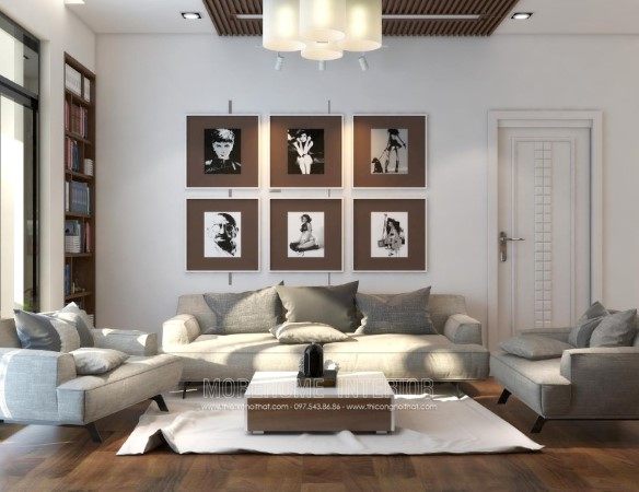 thiết kế bộ sofa hiện đại MS-019 bọc nỉ cao cấp đẹp cho phòng khách biệt thự