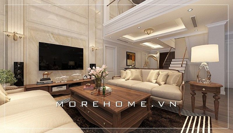 Kệ tủ tivi ngoài công năng chính còn góp phần giúp không gian của phòng khách trở nên cuốn hút hơn trong mắt người nhìn.