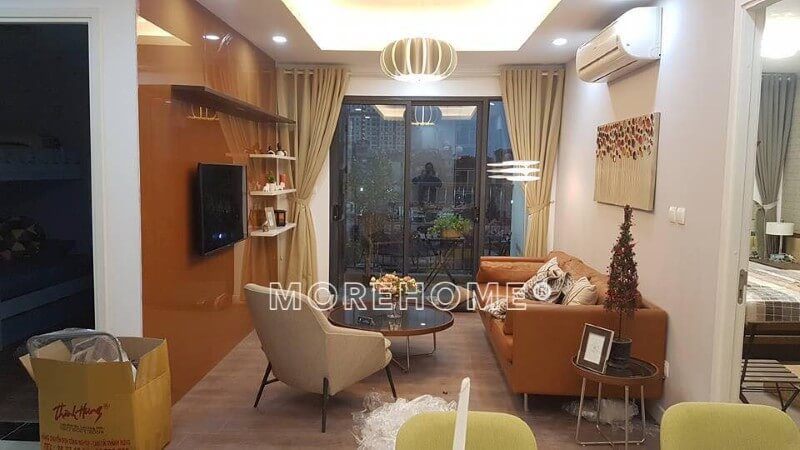 Sản phẩm hình ảnh thi công nội thất phòng khách chung cư Imperia sky garden phong cách hiện đại tại Hà Nội